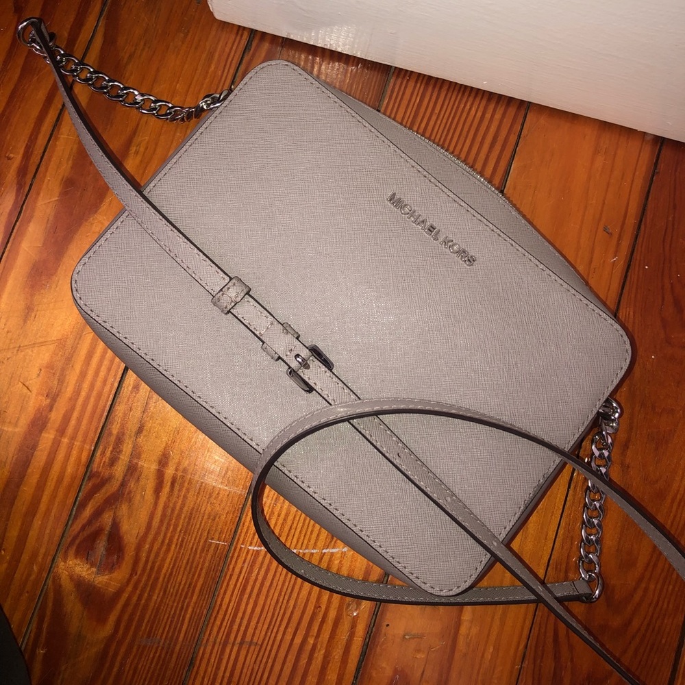 MK Jet Set Saffiano Leather Crossbody Bag